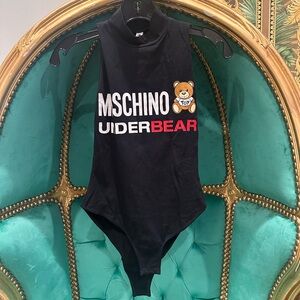 Moschino Black Underwear Bodysuit, Size XS, Worn Once